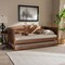 Baxton Studio Veles Mid-Century Ash Walnut Finished Wood Daybed with Trundle 159-9825-9826 - alternate 2